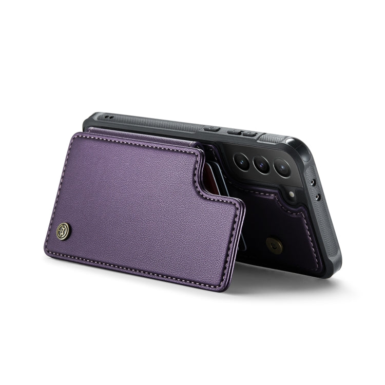 For Samsung Galaxy S21+ 5G CaseMe C22 Card Slots Holder RFID Anti-theft Phone Case(Purple) - Galaxy S21+ 5G Cases by CaseMe | Online Shopping South Africa | PMC Jewellery | Buy Now Pay Later Mobicred