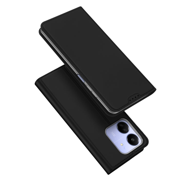 For Xiaomi Poco C65 / Redmi 13C / Poco M6 DUX DUCIS Skin Pro Series Flip Leather Phone Case(Black) - Xiaomi Cases by DUX DUCIS | Online Shopping South Africa | PMC Jewellery | Buy Now Pay Later Mobicred