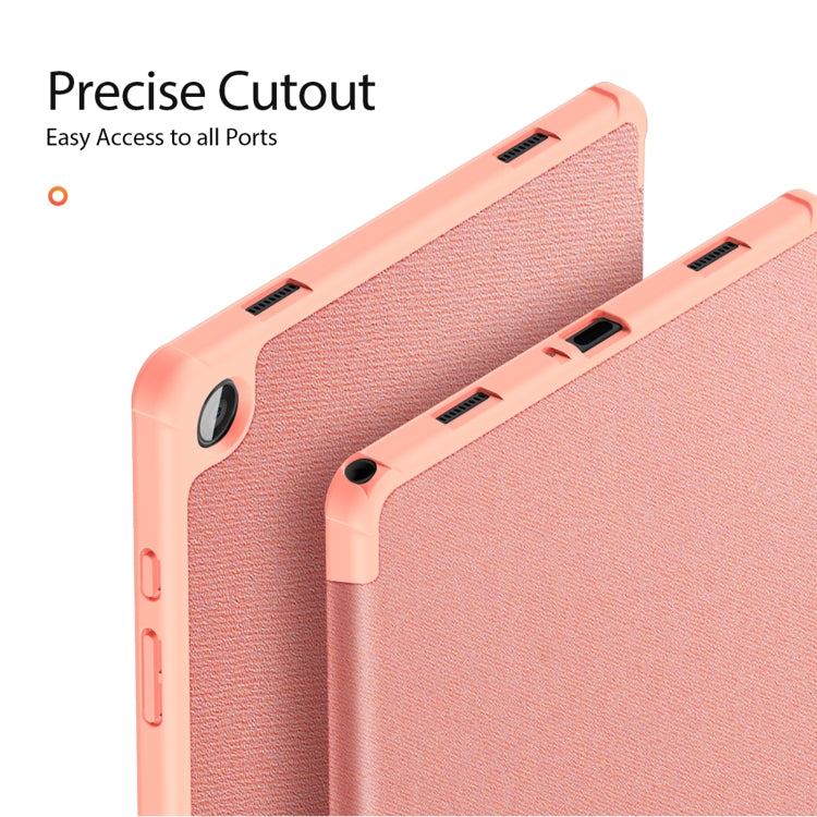 For Samsung Galaxy Tab A9+ DUX DUCIS Domo Series Magnetic Flip Leather Tablet Case(Pink) - Galaxy Tab A9+ by DUX DUCIS | Online Shopping South Africa | PMC Jewellery | Buy Now Pay Later Mobicred