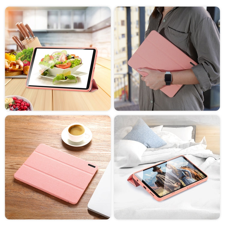 For Samsung Galaxy Tab A9 DUX DUCIS Domo Series Magnetic Flip Leather Tablet Case(Pink) - Galaxy Tab A9 by DUX DUCIS | Online Shopping South Africa | PMC Jewellery | Buy Now Pay Later Mobicred