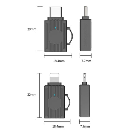 USB to 8 Pin Multifunction Travel Case Shape Apapter(Tarnish) - Converter & Adapter by PMC Jewellery | Online Shopping South Africa | PMC Jewellery | Buy Now Pay Later Mobicred