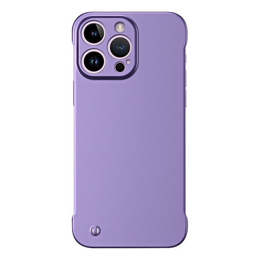 For iPhone 15 Pro Frameless Metallic Paint Hybrid PC Phone Case(Deep Purple) - iPhone 15 Pro Cases by PMC Jewellery | Online Shopping South Africa | PMC Jewellery | Buy Now Pay Later Mobicred