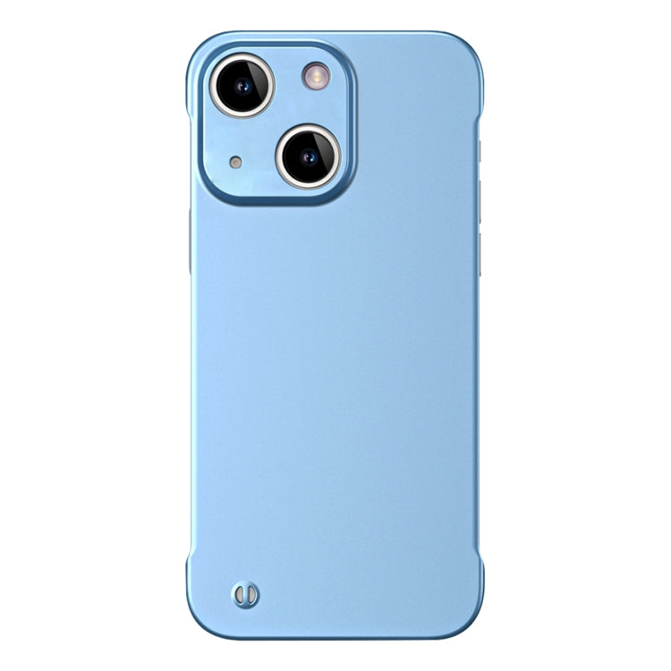 For iPhone 15 Frameless Metallic Paint Hybrid PC Phone Case(Sierra Blue) - iPhone 15 Cases by PMC Jewellery | Online Shopping South Africa | PMC Jewellery | Buy Now Pay Later Mobicred