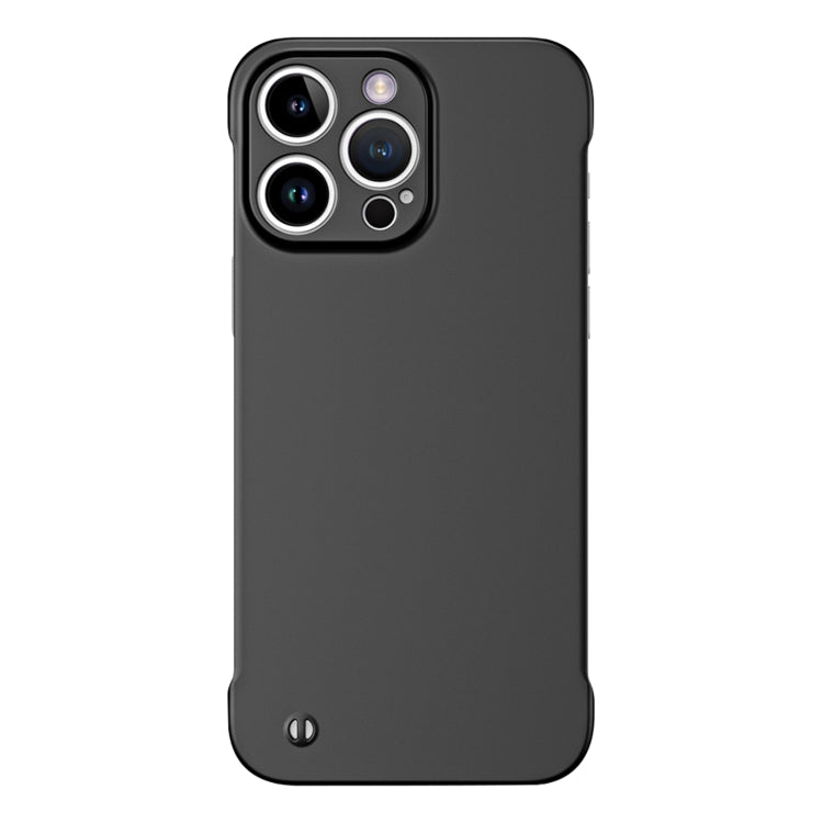 For iPhone 13 Pro Frameless Metallic Paint Hybrid PC Phone Case(Matte Black) - iPhone 13 Pro Cases by PMC Jewellery | Online Shopping South Africa | PMC Jewellery | Buy Now Pay Later Mobicred