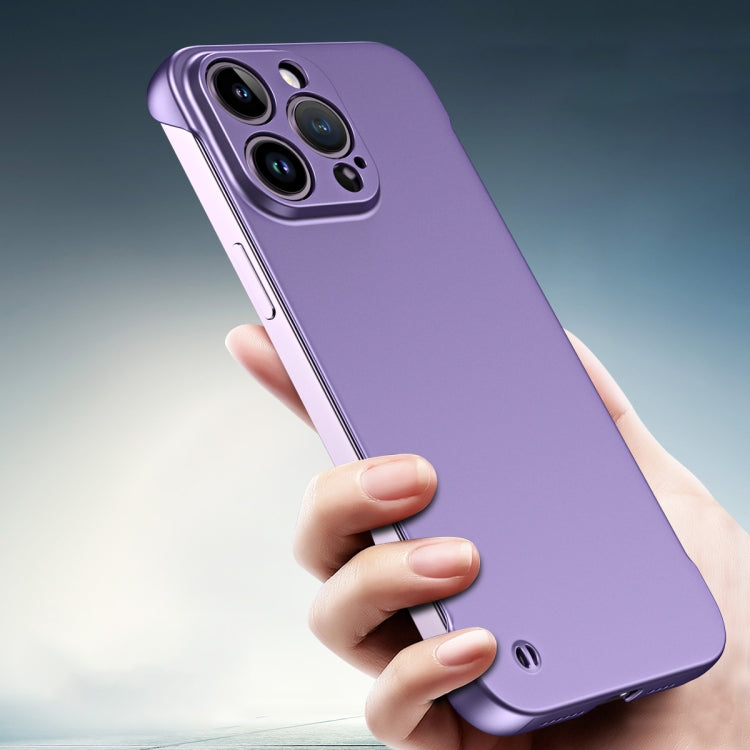 For iPhone 13 mini Frameless Metallic Paint Hybrid PC Phone Case(Deep Purple) - free shipping - PMC Jewellery - Order now!