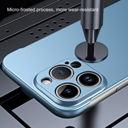 For iPhone 13 Frameless Metallic Paint Hybrid PC Phone Case(Sierra Blue) - iPhone 13 Cases by PMC Jewellery | Online Shopping South Africa | PMC Jewellery | Buy Now Pay Later Mobicred