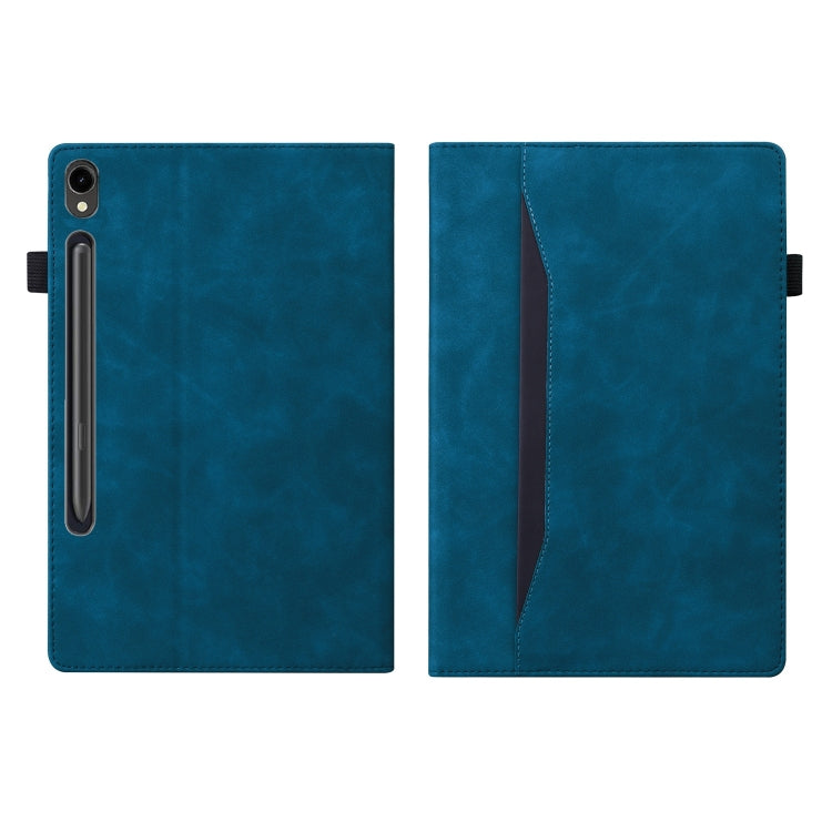 For Samsung Galaxy Tab S9 FE+ Splicing Shockproof Leather Tablet Case(Blue) - free shipping - PMC Jewellery - Order now!