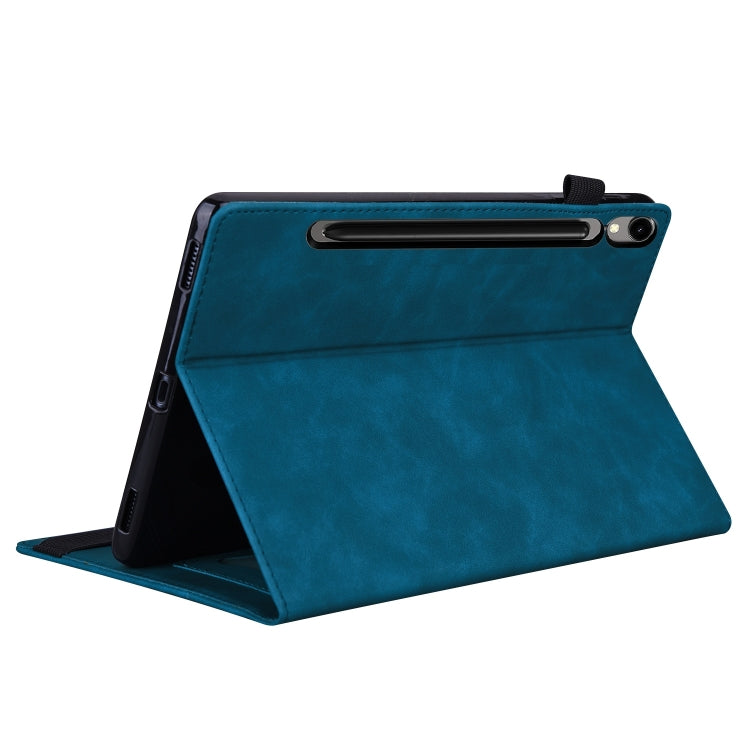 For Samsung Galaxy Tab S9 FE+ Splicing Shockproof Leather Tablet Case(Blue) - free shipping - PMC Jewellery - Order now!