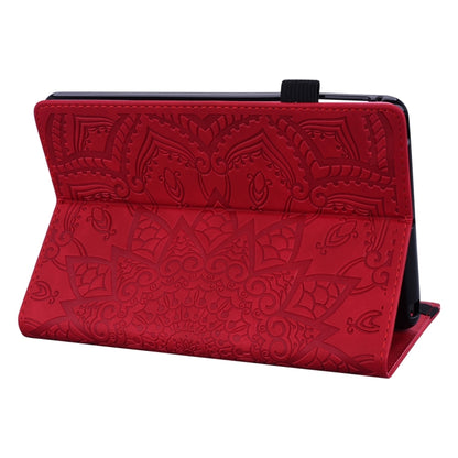 For Samsung Galaxy Tab S9 FE+ Calf Texture Embossed Leather Tablet Case(Red) - Galaxy Tab S9 FE+ by PMC Jewellery | Online Shopping South Africa | PMC Jewellery | Buy Now Pay Later Mobicred