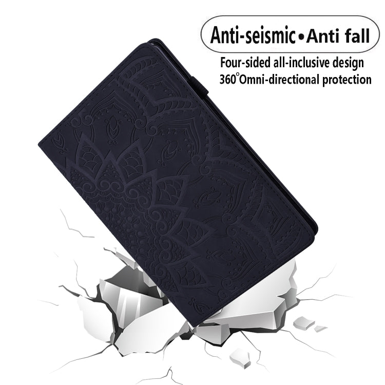 For Samsung Galaxy Tab S11 / S10 / S9 FE Calf Texture Embossed Leather Tablet Case(Black) - free shipping - PMC Jewellery - Order now!