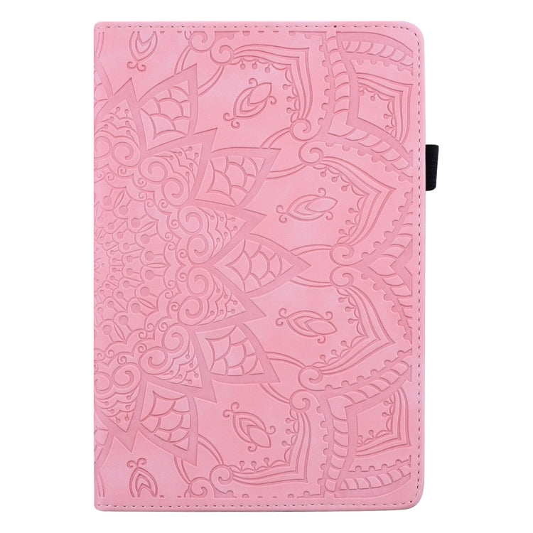 For Lenovo Tab P12 12.7 Calf Texture Embossed Leather Tablet Case(Pink) - Lenovo by PMC TechLife | Online Shopping South Africa | PMC TechLife | Buy Now Pay Later Mobicred