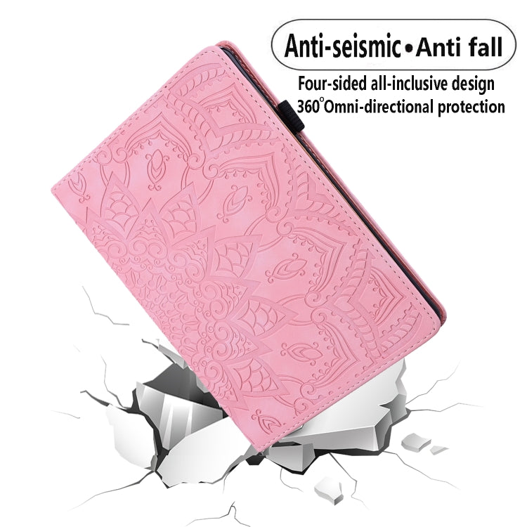 For Lenovo Tab P12 12.7 Calf Texture Embossed Leather Tablet Case(Pink) - Lenovo by PMC TechLife | Online Shopping South Africa | PMC TechLife | Buy Now Pay Later Mobicred
