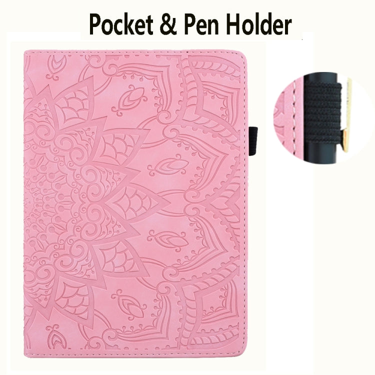 For Lenovo Tab P12 12.7 Calf Texture Embossed Leather Tablet Case(Pink) - Lenovo by PMC TechLife | Online Shopping South Africa | PMC TechLife | Buy Now Pay Later Mobicred