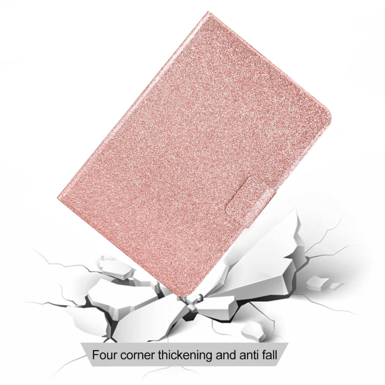 For Samsung Galaxy Tab A9 Glitter Powder Leather Tablet Case(Rose Gold) - Galaxy Tab A9 by PMC Jewellery | Online Shopping South Africa | PMC Jewellery