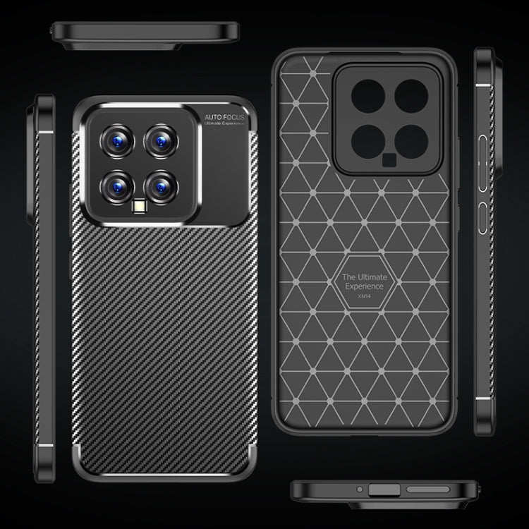 For Xiaomi 14 Carbon Fiber Texture Shockproof TPU Phone Case(Black) - Xiaomi Cases by PMC TechLife | Online Shopping South Africa | PMC TechLife
