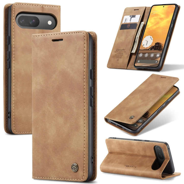 For Google Pixel 9 / 9 Pro CaseMe 013 Multifunctional Horizontal Flip Leather Phone Case(Brown) - Google Cases by CaseMe | Online Shopping South Africa | PMC Jewellery | Buy Now Pay Later Mobicred