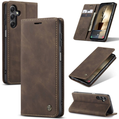 For Samsung Galaxy A25 5G CaseMe 013 Multifunctional Horizontal Flip Leather Phone Case(Coffee) - Galaxy Phone Cases by CaseMe | Online Shopping South Africa | PMC Jewellery | Buy Now Pay Later Mobicred