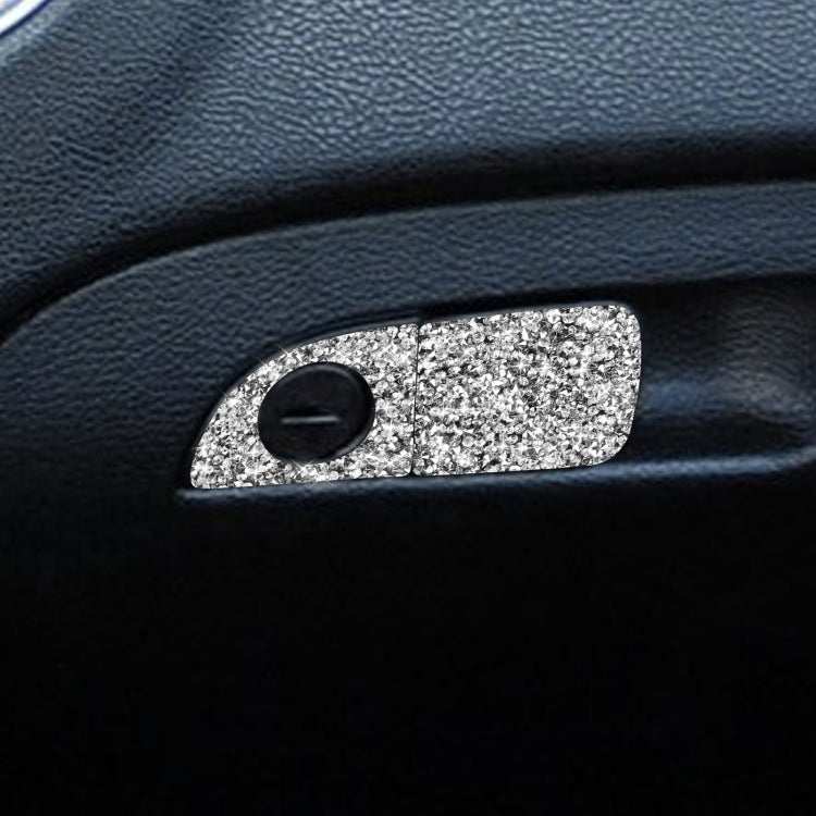 For Dodge Charger 2011-2014 2pcs/Set Car Front Passenger Seat Storage Box Handle Diamond Decorative Sticker, Left-hand Drive - Car Interior Mouldings by PMC TechLife | Online Shopping South Africa | PMC TechLife | Buy Now Pay Later Mobicred