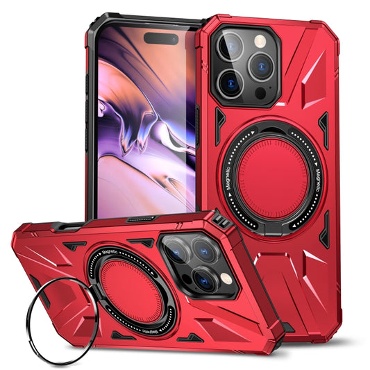 For iPhone 16 Pro MagSafe Magnetic Shockproof Phone Case with Ring Holder(Red) - iPhone 16 Pro Cases by PMC Jewellery | Online Shopping South Africa | PMC Jewellery | Buy Now Pay Later Mobicred