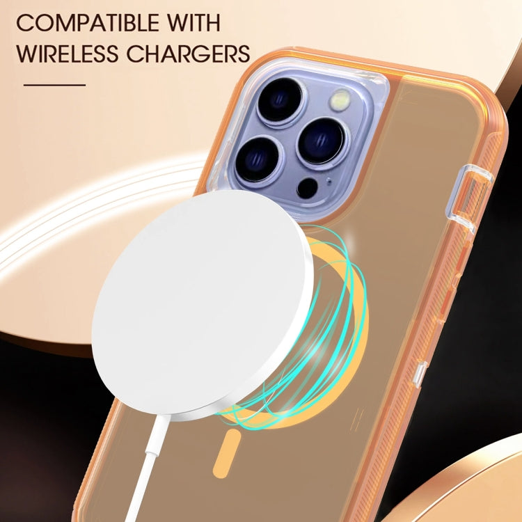 For iPhone 12 Pro Max Shockproof MagSafe Magnetic Phone Case(Transparent Gold) - iPhone 12 Pro Max Cases by PMC Jewellery | Online Shopping South Africa | PMC Jewellery