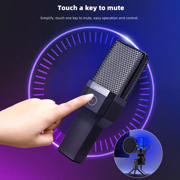 Yanmai X1R E-Sports Gaming Desktop Microphone with RGB Light & Blowout Net - Microphone by Yanmai | Online Shopping South Africa | PMC Jewellery | Buy Now Pay Later Mobicred