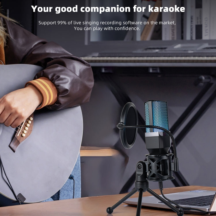 Yanmai X1R E-Sports Gaming Desktop Microphone with RGB Light & Blowout Net - Microphone by Yanmai | Online Shopping South Africa | PMC TechLife | Buy Now Pay Later Mobicred