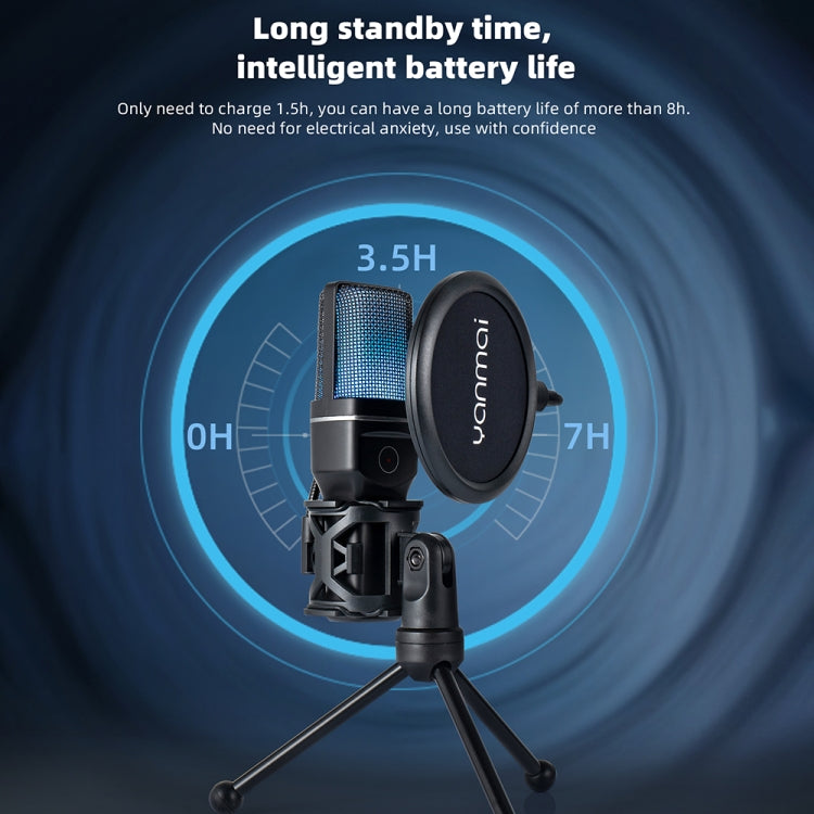 Yanmai SF-777W 2.4G Wireless Gaming Desktop Microphone with RGB Light & Blowout Net - Microphone by Yanmai | Online Shopping South Africa | PMC TechLife | Buy Now Pay Later Mobicred