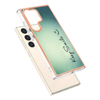 For Samsung Galaxy S24 Ultra 5G Electroplating Marble Dual-side IMD Phone Case(Smile) - Galaxy S24 Ultra 5G Cases by PMC Jewellery | Online Shopping South Africa | PMC Jewellery