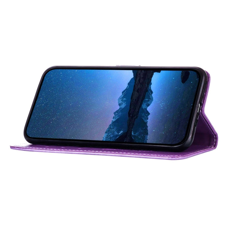 For Huawei Pura 70 Embossed Butterfly Leather Phone Case(Purple) - Huawei Cases by PMC Jewellery | Online Shopping South Africa | PMC Jewellery | Buy Now Pay Later Mobicred