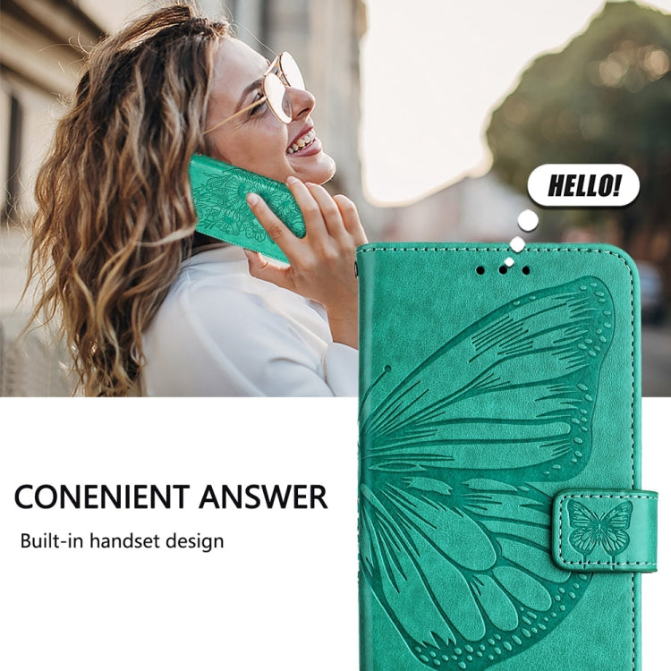 For Huawei Pura 70 Pro Embossed Butterfly Leather Phone Case(Green) - Huawei Cases by PMC Jewellery | Online Shopping South Africa | PMC Jewellery | Buy Now Pay Later Mobicred