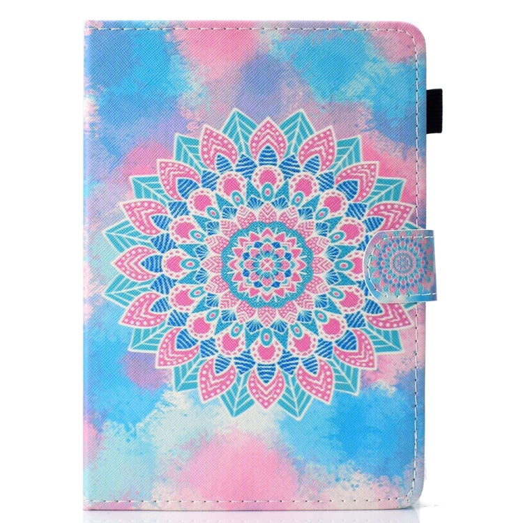 For 10 inch Universal Colored Drawing Stitching Leather Tablet Case(Datura Flowers) - 10 - 11 inch by PMC TechLife | Online Shopping South Africa | PMC TechLife | Buy Now Pay Later Mobicred