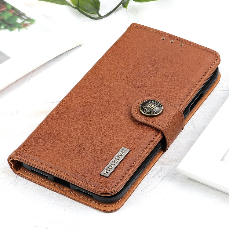 For Google Pixel 9 Pro KHAZNEH Cowhide Texture Horizontal Flip Leather Phone Case(Brown) - Google Cases by PMC Jewellery | Online Shopping South Africa | PMC Jewellery | Buy Now Pay Later Mobicred