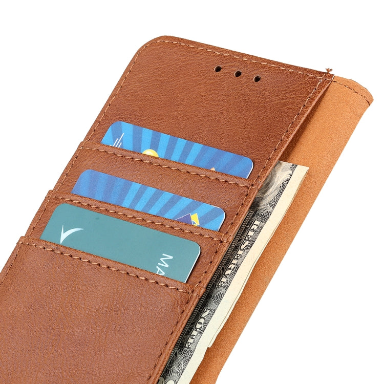 For Google Pixel 9 Pro KHAZNEH Cowhide Texture Horizontal Flip Leather Phone Case(Brown) - Google Cases by PMC TechLife | Online Shopping South Africa | PMC TechLife | Buy Now Pay Later Mobicred