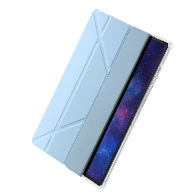 For Samsung Galaxy Tab S9 Clear Acrylic Deformation Leather Tablet Case(Ice Blue) - Galaxy Tab S9 Cases by PMC Jewellery | Online Shopping South Africa | PMC Jewellery | Buy Now Pay Later Mobicred