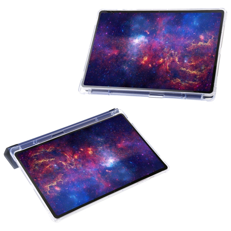 For Samsung Galaxy Tab S10 FE / S9 FE Clear Acrylic Deformation Leather Tablet Case(Dark Blue) - free shipping - PMC TechLife - Order now!