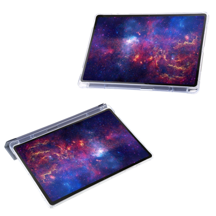 For Samsung Galaxy Tab S9 FE+ Clear Acrylic Deformation Leather Tablet Case(Lavender) - free shipping - PMC Jewellery - Order now!