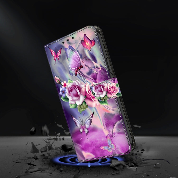 For Motorola Moto G14 Crystal 3D Shockproof Protective Leather Phone Case(Butterfly) - Motorola Cases by PMC TechLife | Online Shopping South Africa | PMC TechLife | Buy Now Pay Later Mobicred