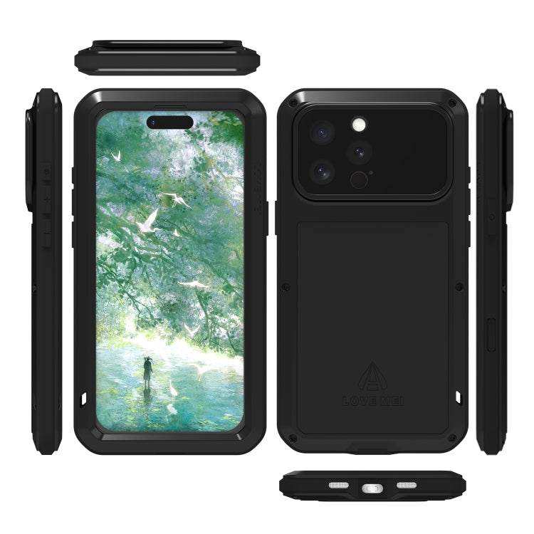 For iPhone 16 Pro LOVE MEI Metal Shockproof Life Waterproof Dustproof Phone Case(Silver) - free shipping - PMC Jewellery - Order now!