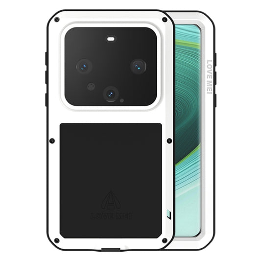 For Huawei Mate 60 Pro / 60 Pro+ LOVE MEI Metal Shockproof Life Waterproof Dustproof Phone Case(White) - Huawei Cases by LOVE MEI | Online Shopping South Africa | PMC Jewellery