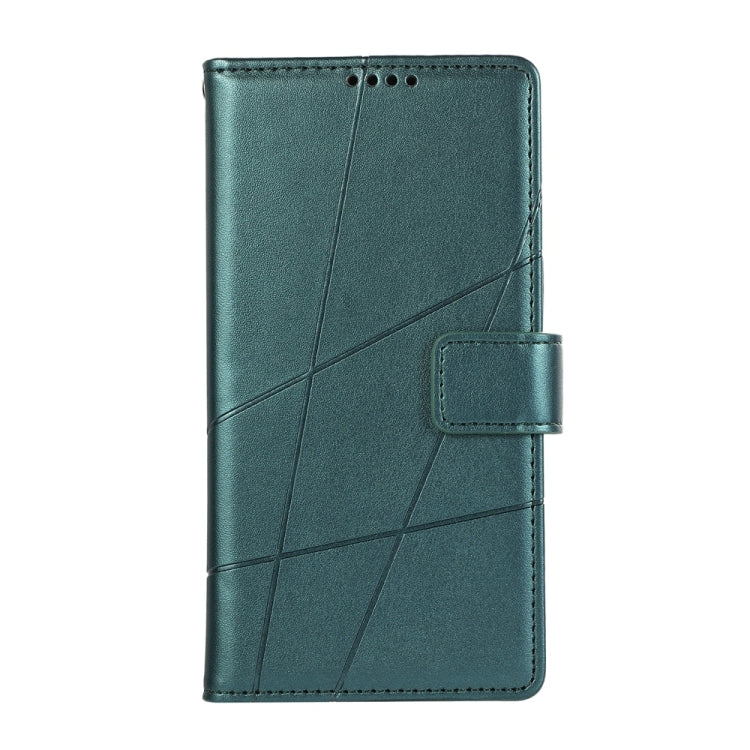 For iPhone 16e PU Genuine Leather Texture Embossed Line Phone Case(Green) - free shipping - PMC TechLife - Order now!