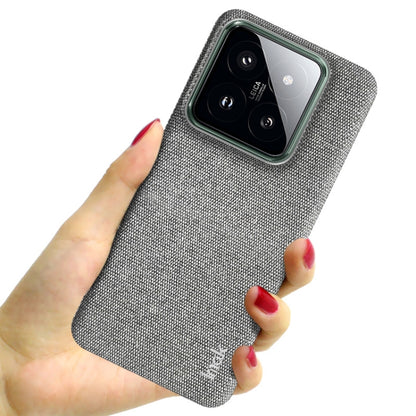 For Xiaomi 14 Pro 5G imak Ruiyi Series Cloth Texture PU + PC Phone Case(Light Grey) - 14 Pro Cases by imak | Online Shopping South Africa | PMC Jewellery | Buy Now Pay Later Mobicred