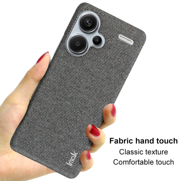 For Xiaomi Redmi Note 13 Pro+ 5G imak Ruiyi Series Cloth Texture PU + PC Phone Case(Black) - Note 13 Pro+ Cases by imak | Online Shopping South Africa | PMC Jewellery