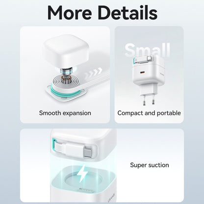 USAMS US-CC202 SMF Series PD35W Dual Type-C Port GaN Fast Charger, EU Plug(White) - USB Charger by USAMS | Online Shopping South Africa | PMC Jewellery | Buy Now Pay Later Mobicred