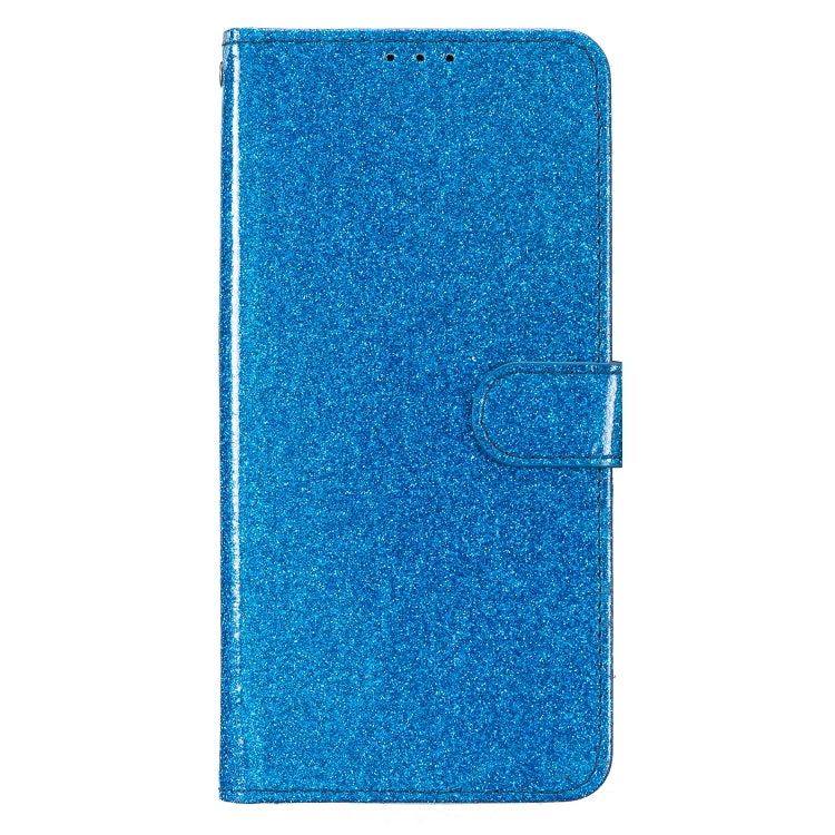 For Motorola Edge 2024 Glitter Powder Flip Leather Phone Case(Blue) - Motorola Cases by PMC Jewellery | Online Shopping South Africa | PMC Jewellery | Buy Now Pay Later Mobicred