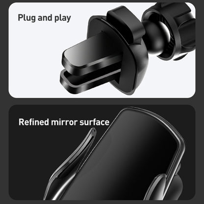 M1 Electric Opening/Closing Wireless Fast Charging Air Outlet Car Holder(Black) - Wireless Charger Holders by PMC Jewellery | Online Shopping South Africa | PMC Jewellery | Buy Now Pay Later Mobicred