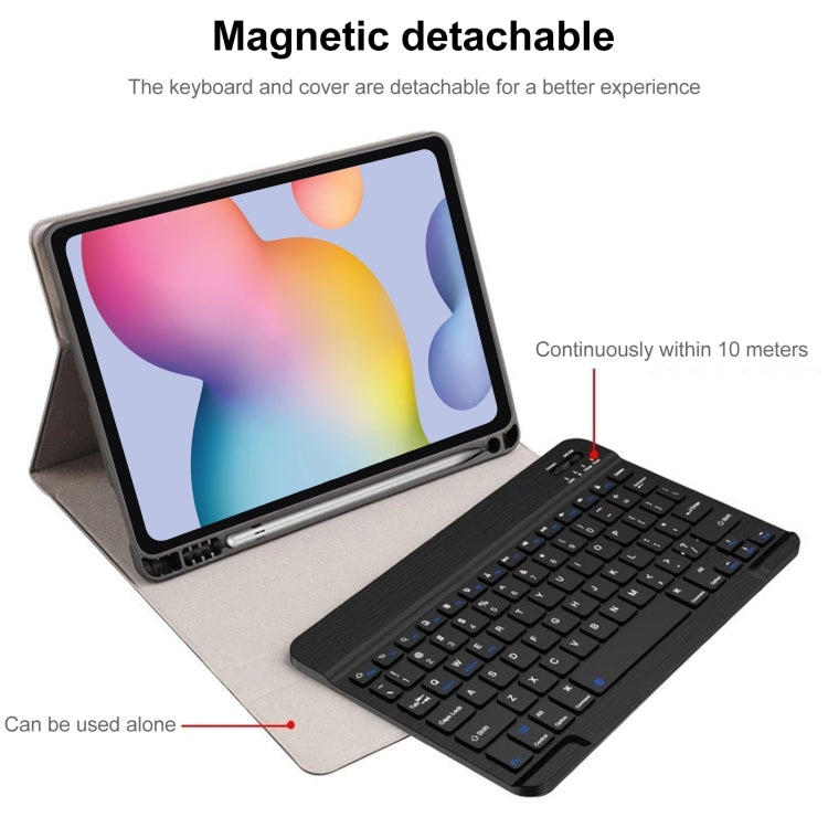 For Samsung Galaxy Tab A9+ Square Cap Bluetooth Keyboard Leather Case with Pen Slot(Dark Green) - Samsung Keyboard by PMC TechLife | Online Shopping South Africa | PMC TechLife