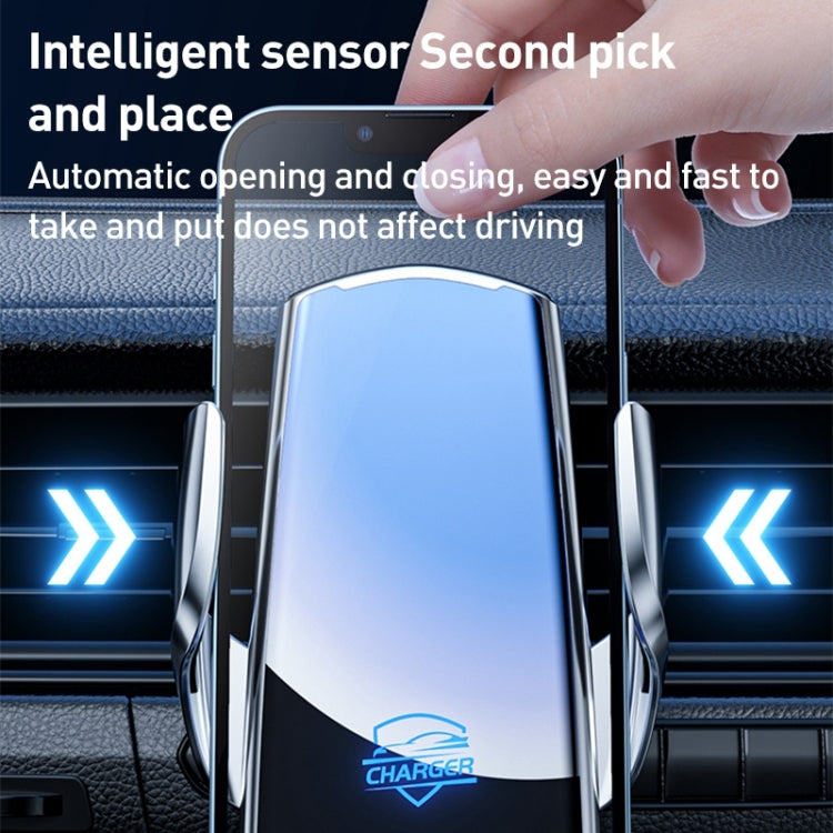 Q3S Infrared lnduction Wireless Fast Charging Air Outlet Car Holder(Silver) - Wireless Charger Holders by PMC TechLife | Online Shopping South Africa | PMC TechLife | Buy Now Pay Later Mobicred