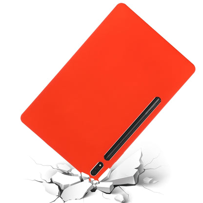 For Samsung Galaxy Tab S9 FE+ / S10+ Pure Color Liquid Silicone Shockproof Tablet Case(Red) - Galaxy Tab S9 FE+ by PMC Jewellery | Online Shopping South Africa | PMC Jewellery | Buy Now Pay Later Mobicred