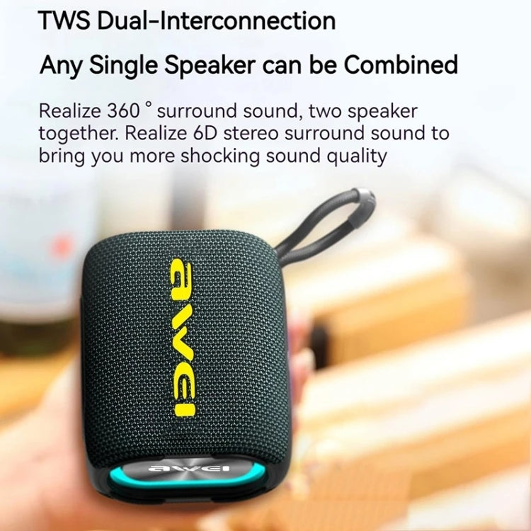 awei Y382 TWS Outdoor Portable Bluetooth Speaker(Black) - Mini Speaker by awei | Online Shopping South Africa | PMC Jewellery | Buy Now Pay Later Mobicred