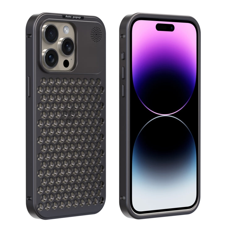 For iPhone 14 Pro Max R-JUST RJ58 Aromatherapy Metal Cooling Phone Case(Grey) - iPhone 14 Pro Max Cases by R-JUST | Online Shopping South Africa | PMC Jewellery